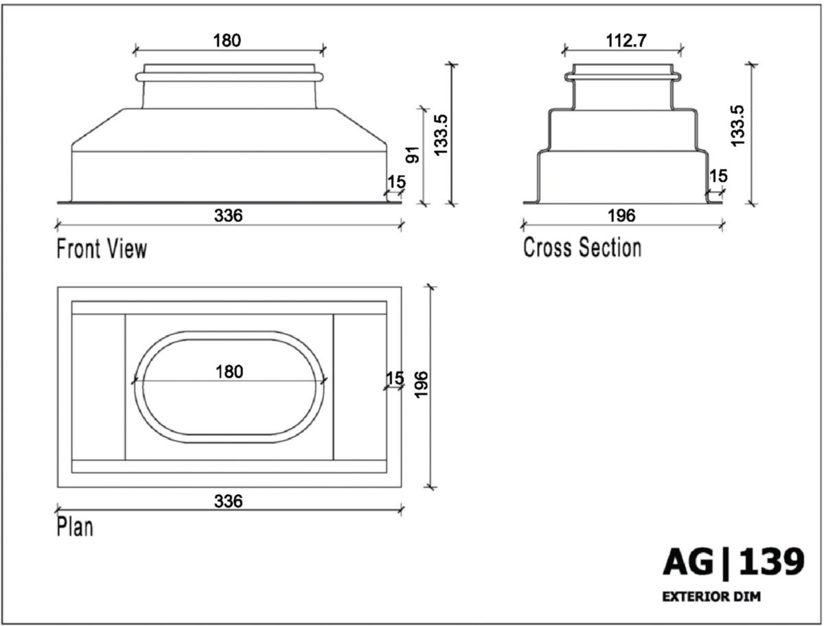 ACP AIR CONDITIONING PRODUCTS Plenum ABS 300X150 PIQ 160 Réf AGIP139