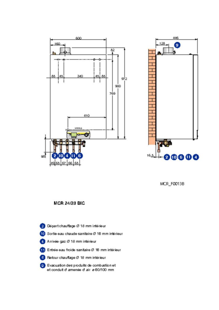 De Dietrich Mcr 24/28 Bic Fiche Technique DE DIETRICH - Chaudière murale gaz à condensation MCR 24 / 28 BIC PLUS  Colis HG147 / Classe énergétique A/A Réf 7625456 - (Interdit à la vente) |  Clim+