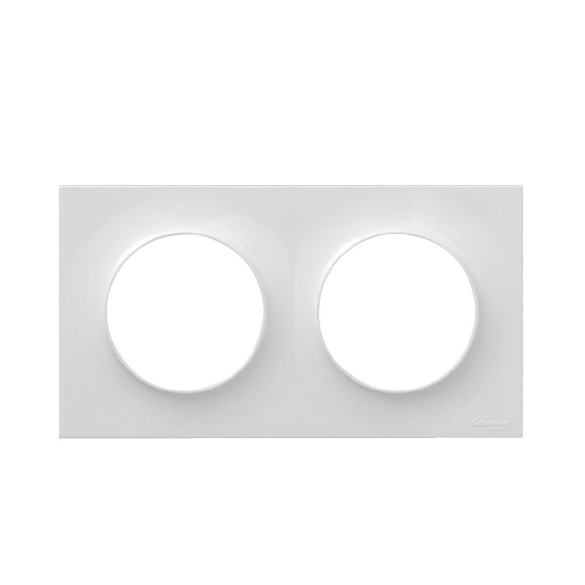SCHNEIDER S520704E - Plaque, 2 Postes, Aluminium, Odace - FC
