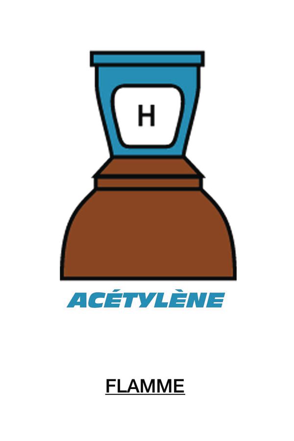 AIR LIQUIDE Acétylène Oxyflam recharge 1000 petite bouteille 0,8 m3 G315 Réf. I1901S05R0E001