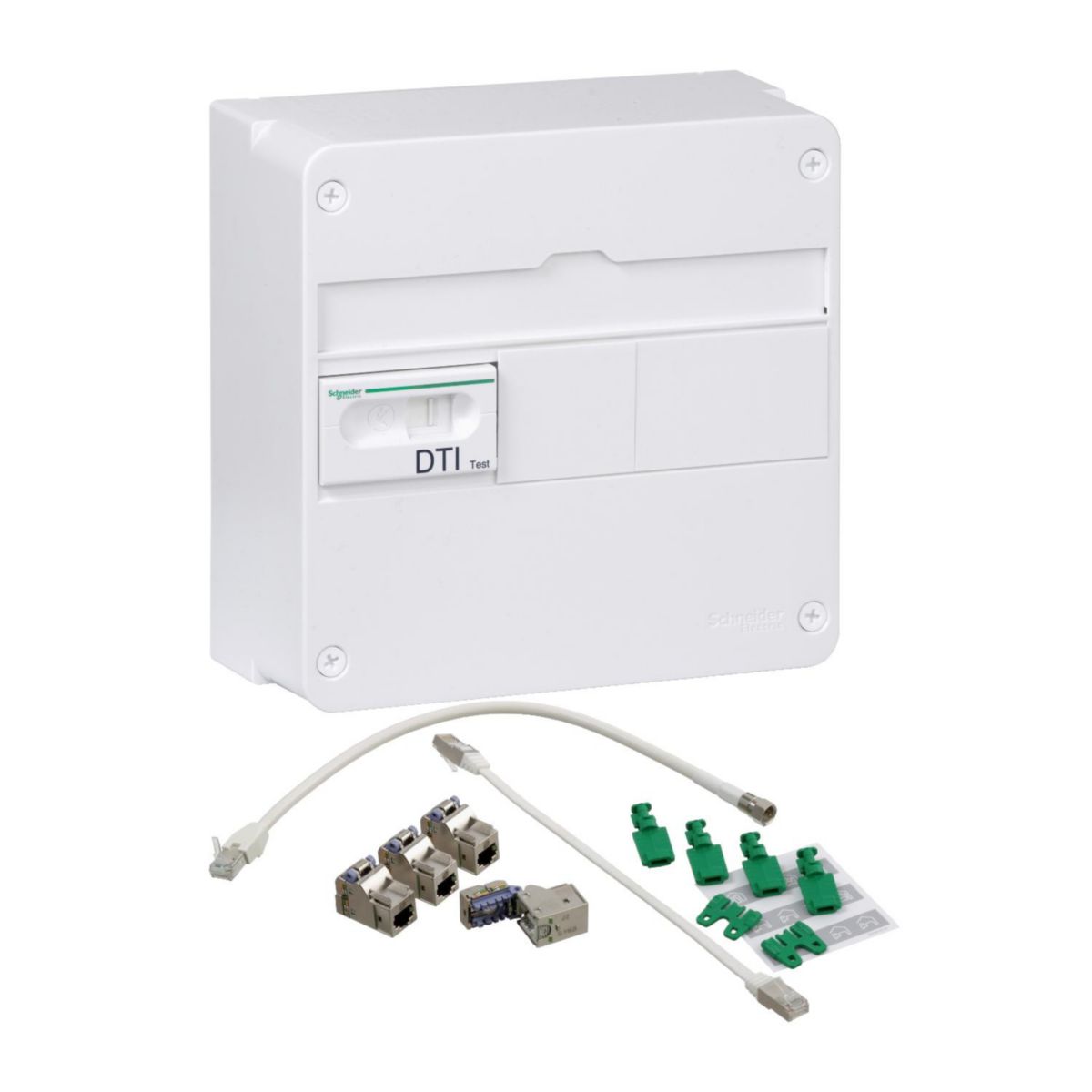 Coffret De Communication Schneider 8 Rj45 SCHNEIDER ELECTRIC - Coffret de communication LEXCOM HOME Grade 2TV basic 4xRJ45 cat 6 extensible à 8, DTIO, 13M 1R Réf. VDIR390006 | Clim+