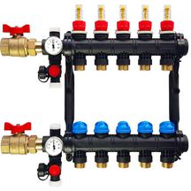 Collecteur pré-monté NIS avec débitmètre 6 circuits réf. 1409040417