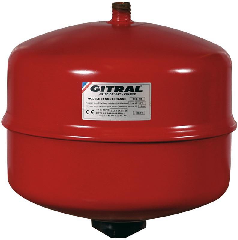 GITRAL Vase d'expansion à membrane 18 litres tarage 1,5 bars réf