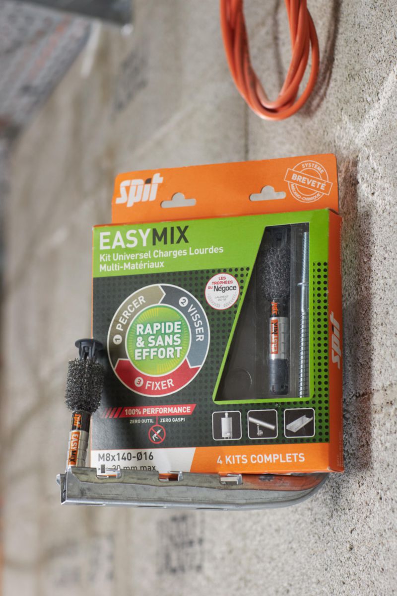 Cheville Easy-Mix Kit M8 x 140 - BLISTER de 4 pièces Réf. 060197