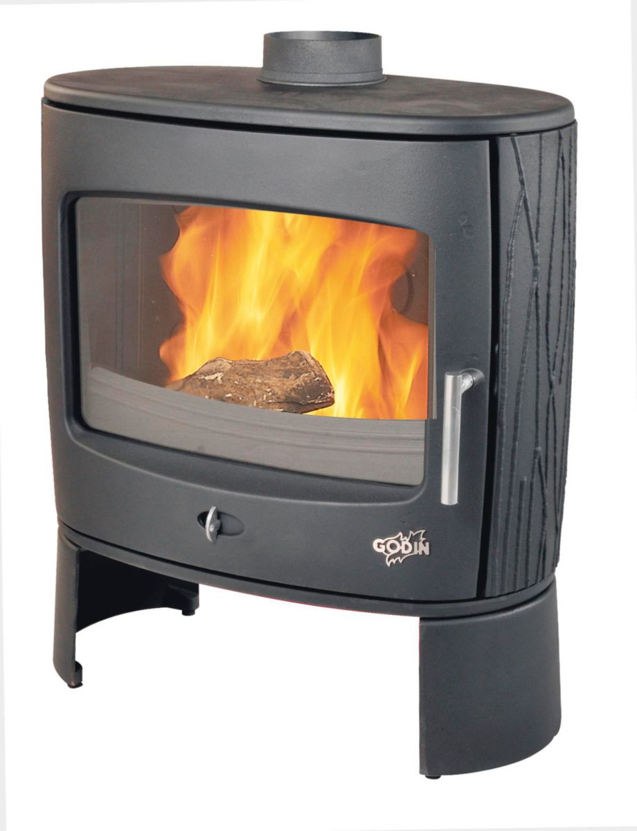 GODIN Poêle à bois bûches Eclipse 8 kW anthracite Réf 388118 Clim+ GODIN Poêle à bois bûches Eclipse 8 kW anthracite Réf 388118 Clim+