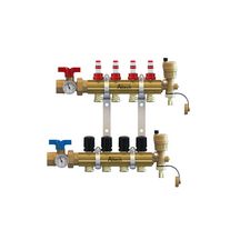 Collecteur plancher chauffant basse température Altech laiton complet 4 Circuits